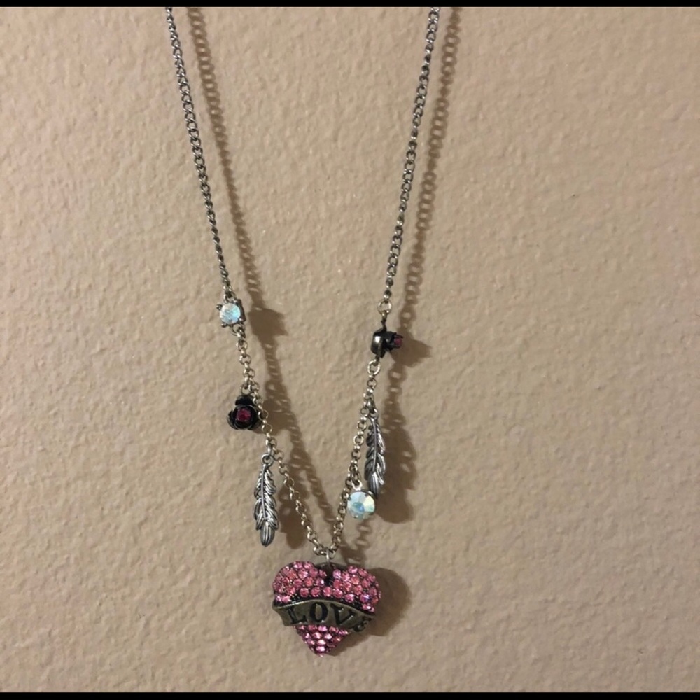 Betsy Johnson Heart Necklace NWT